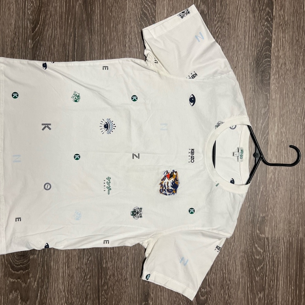 Kenzo White Graphic Men's Shirt